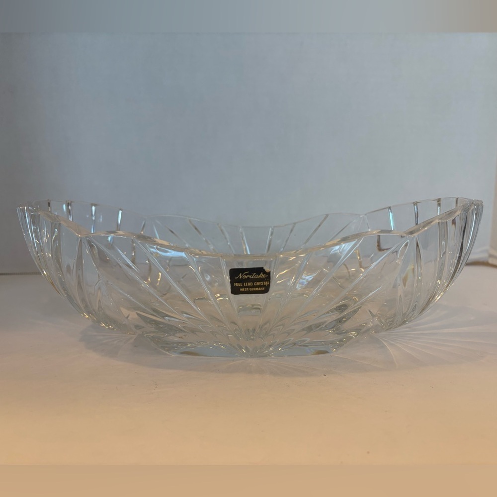 Vintage Noritake full lead crystal centerpiece bowl made in West Germany